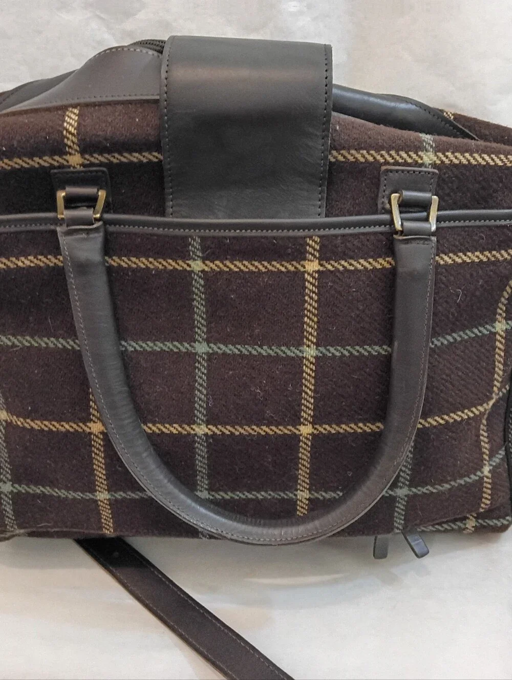 Hartmann Leather Wool  Duffle Mens Work Luxury Bag  Rare